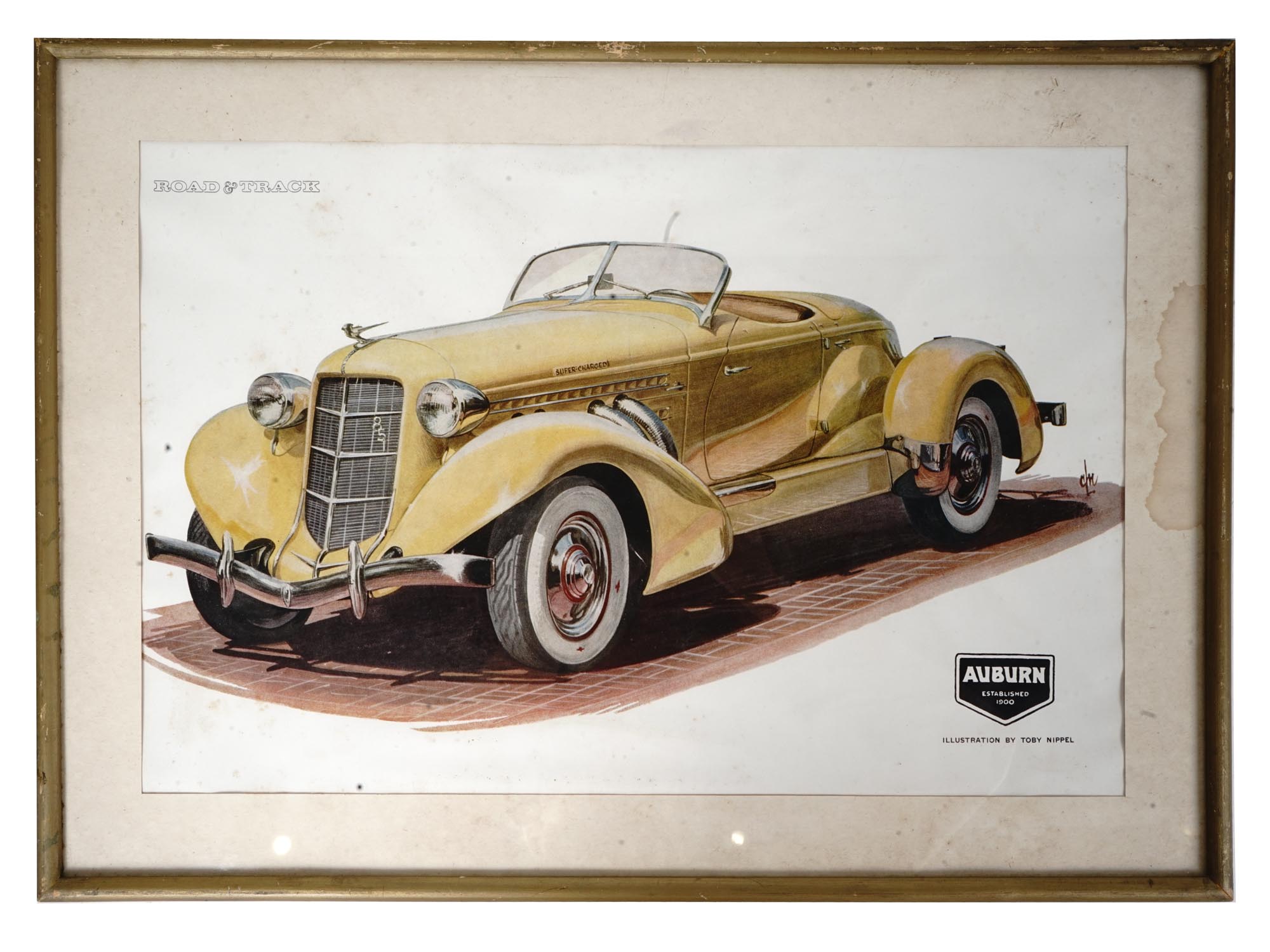 FRAMED WALL PRINTS OF ANTIQUE CARS BY TOBY NIPPEL PIC-2